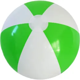 40cm Two-Tone Beach Ball Lime Green-White
